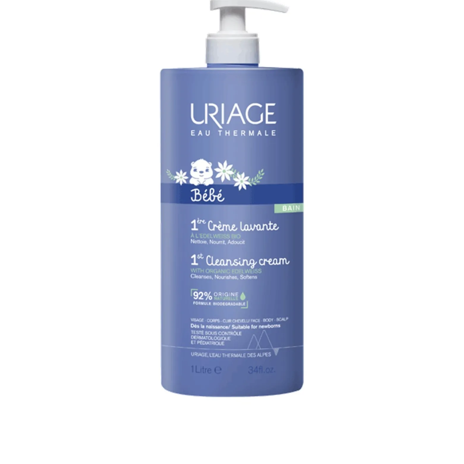 Uriage Baby 1st Cleansing Cream 1L (33.81fl oz)