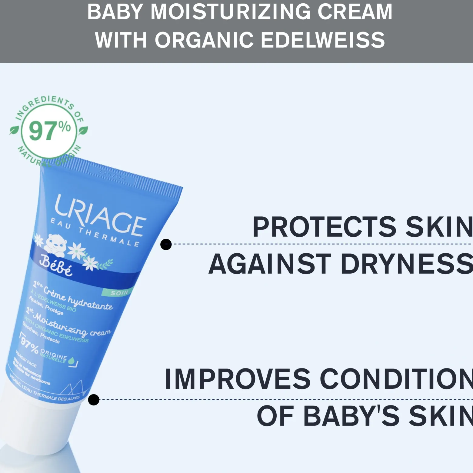 Uriage Baby 1st Moisturizing Cream 40ml (1.35fl oz)
