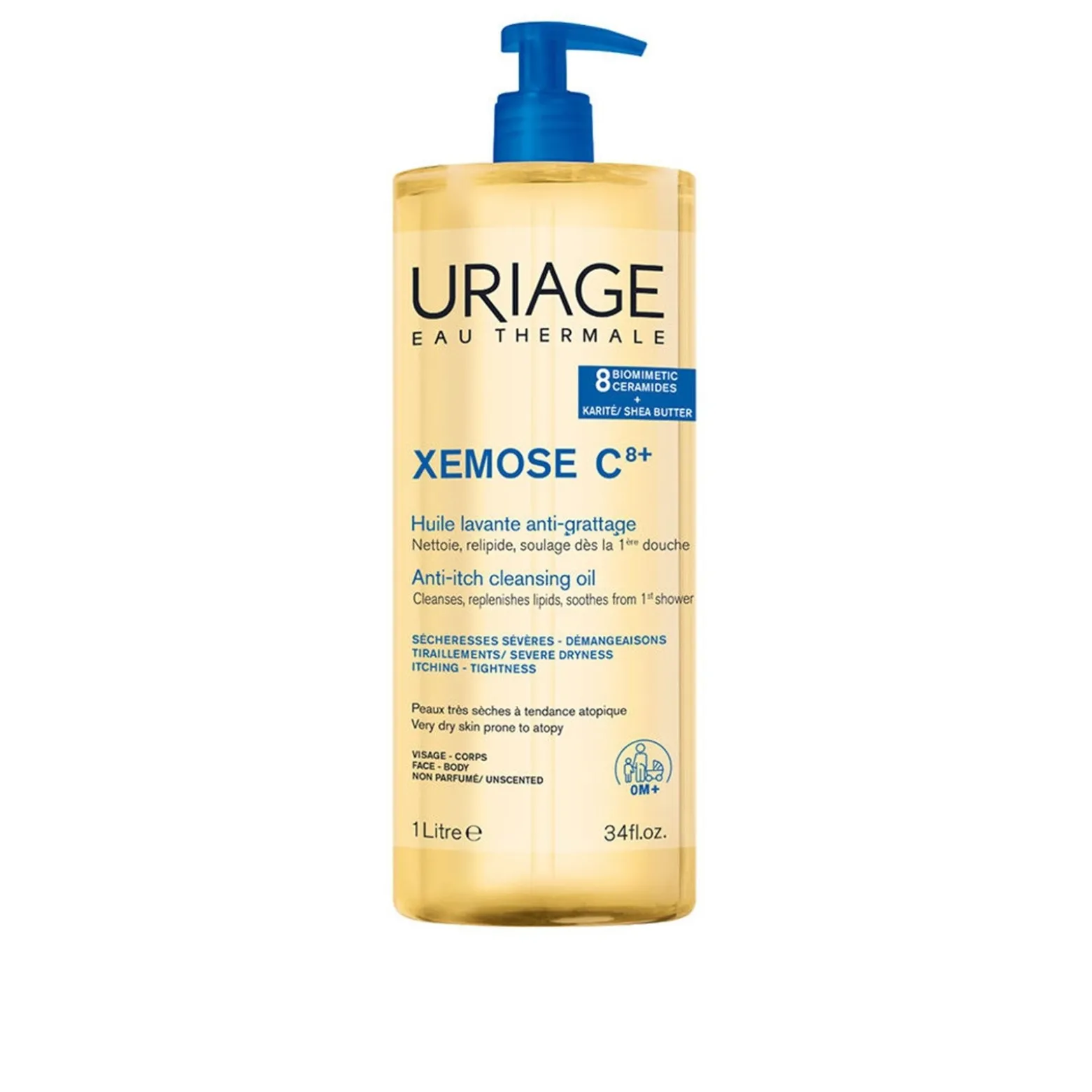 Uriage Xemose C8+ Anti-Itch Cleansing Oil 1L (34floz)