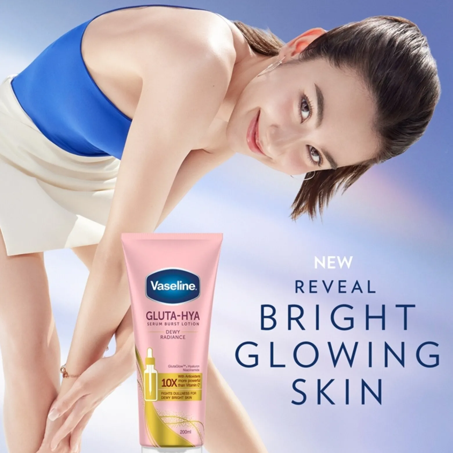 Vaseline Gluta-Hya Dewy Radiance Serum Burst Lotion 200ml (6.76floz)