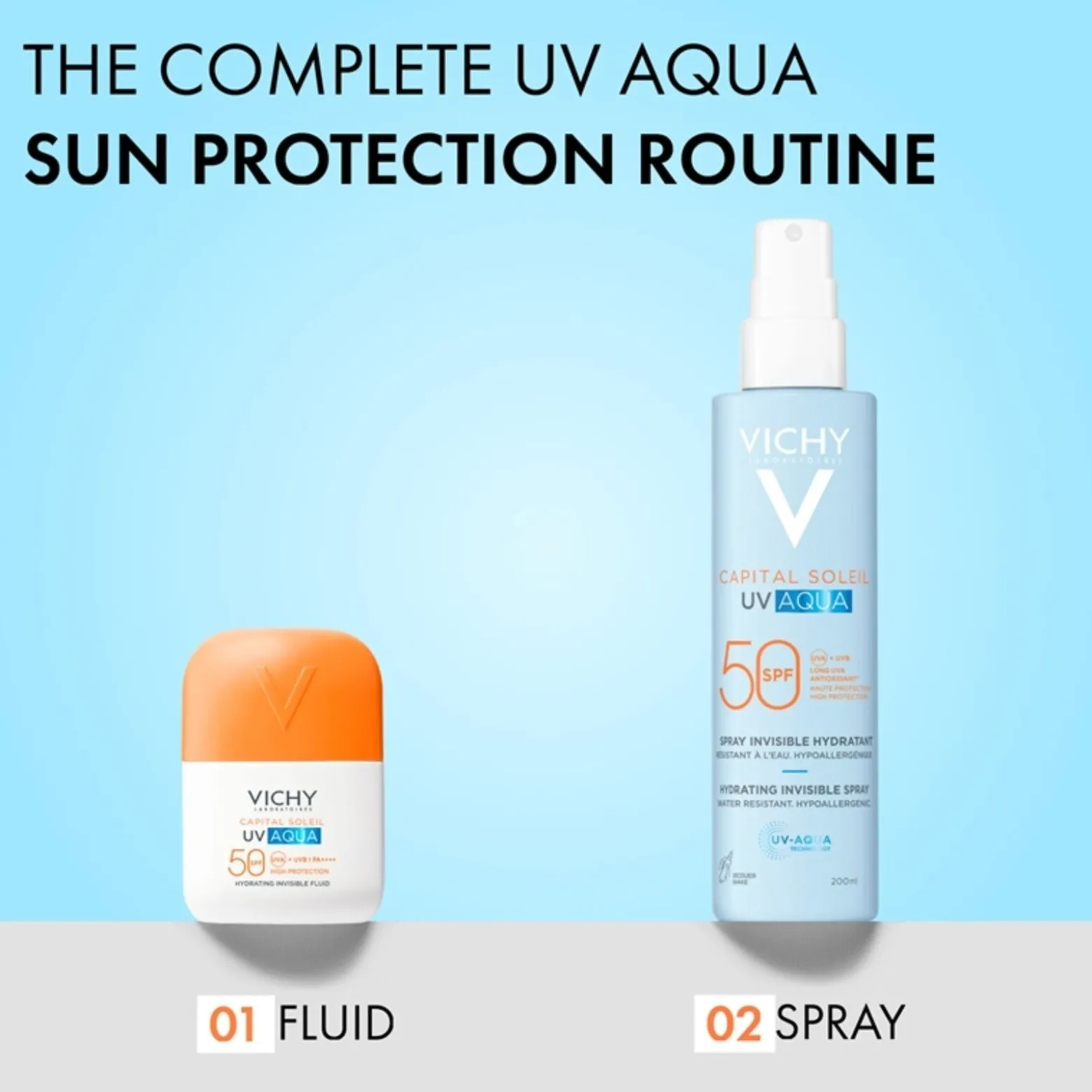 Vichy Capital Soleil UV Aqua Hydrating Invisible Spray SPF50 200ml (6.76floz)