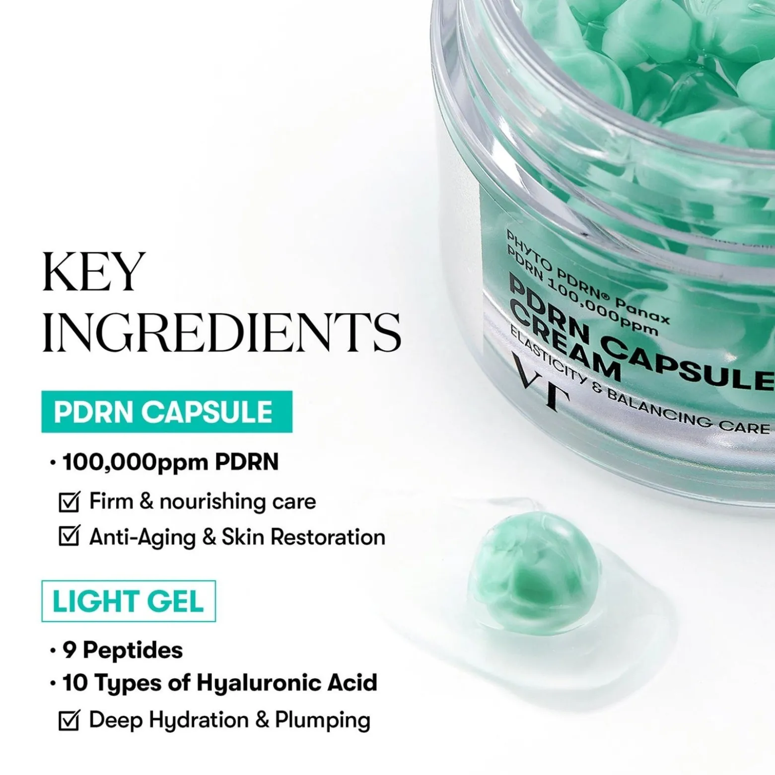 VT Cosmetics PDRN Capsule Cream 100 50ml (1.69floz)