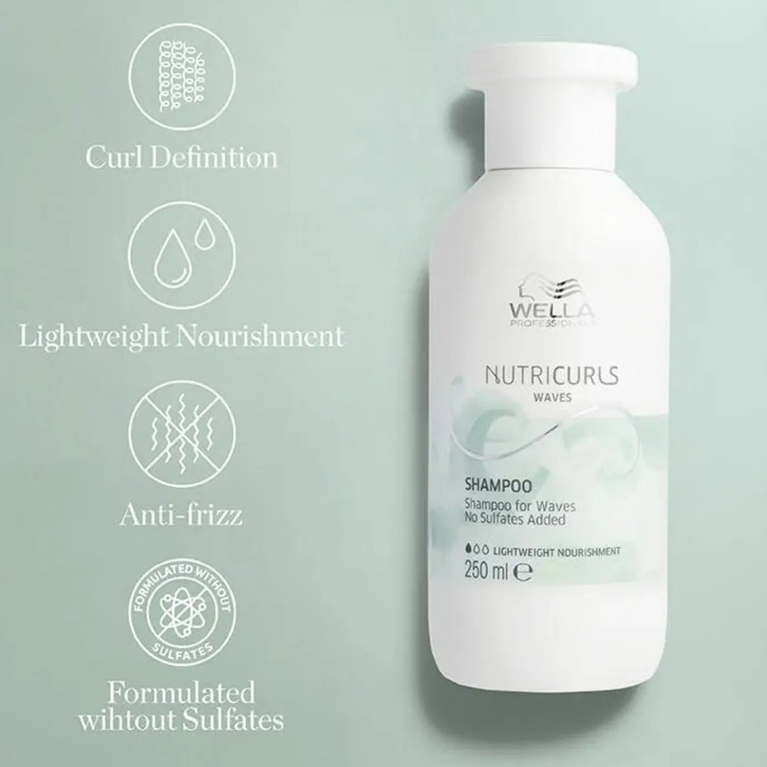 Wella Nutricurls Curls Shampoo 1L (33.81floz)
