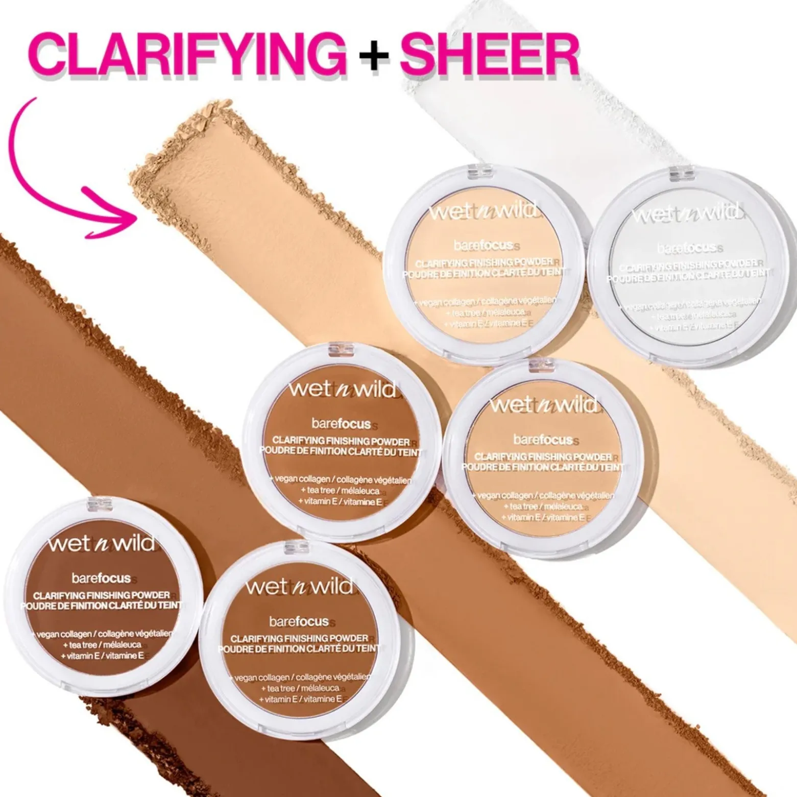 Wet n Wild Bare Focus Clarifying Finishing Powder Fair-Light 6g (0.21oz)