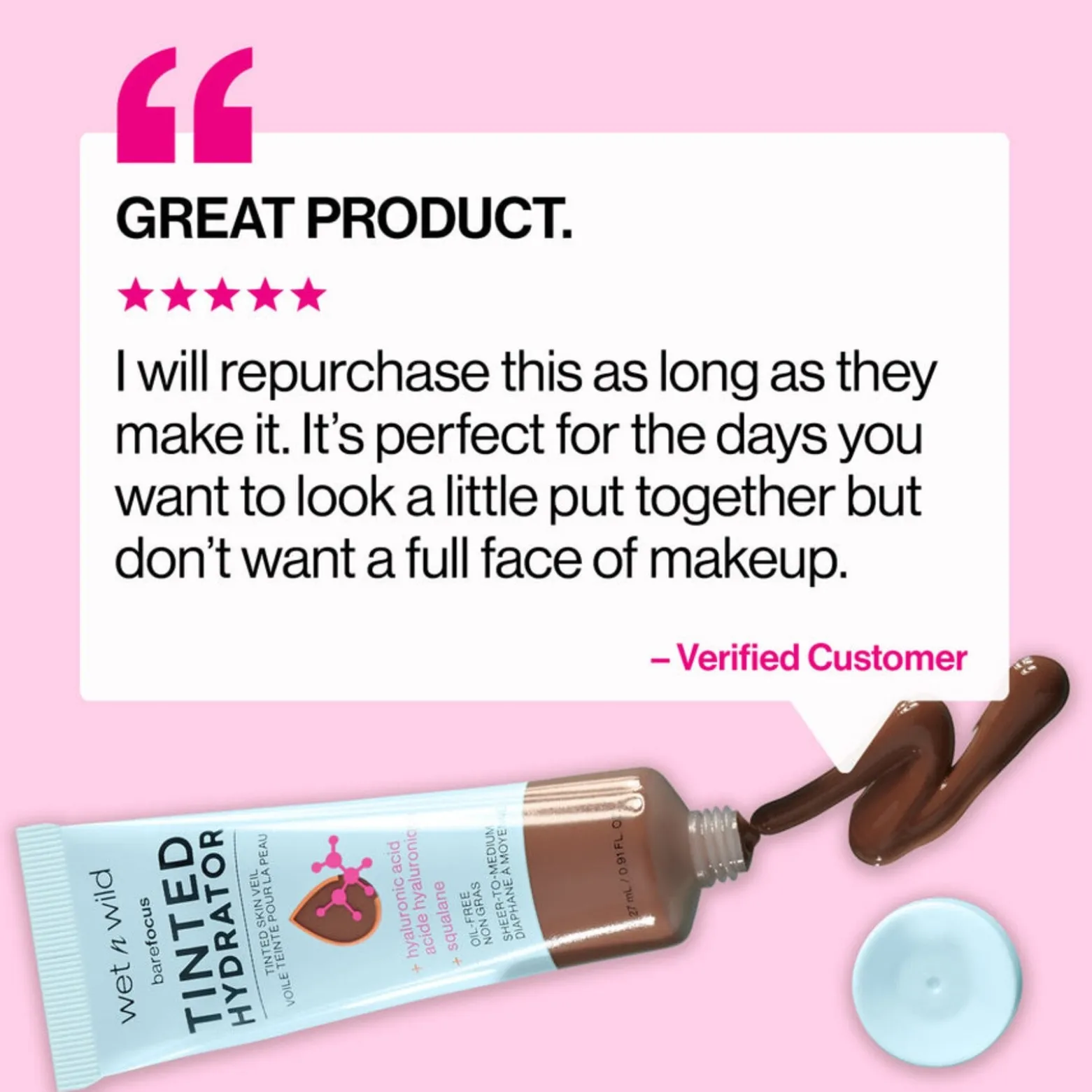 Wet n Wild Bare Focus Tinted Hydrator Tinted Skin Veil Medium Tan 27ml (0.91floz)