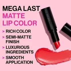 Wet n Wild Mega Last Matte Lip Color Sasspot Red 3.3g (0.11oz)