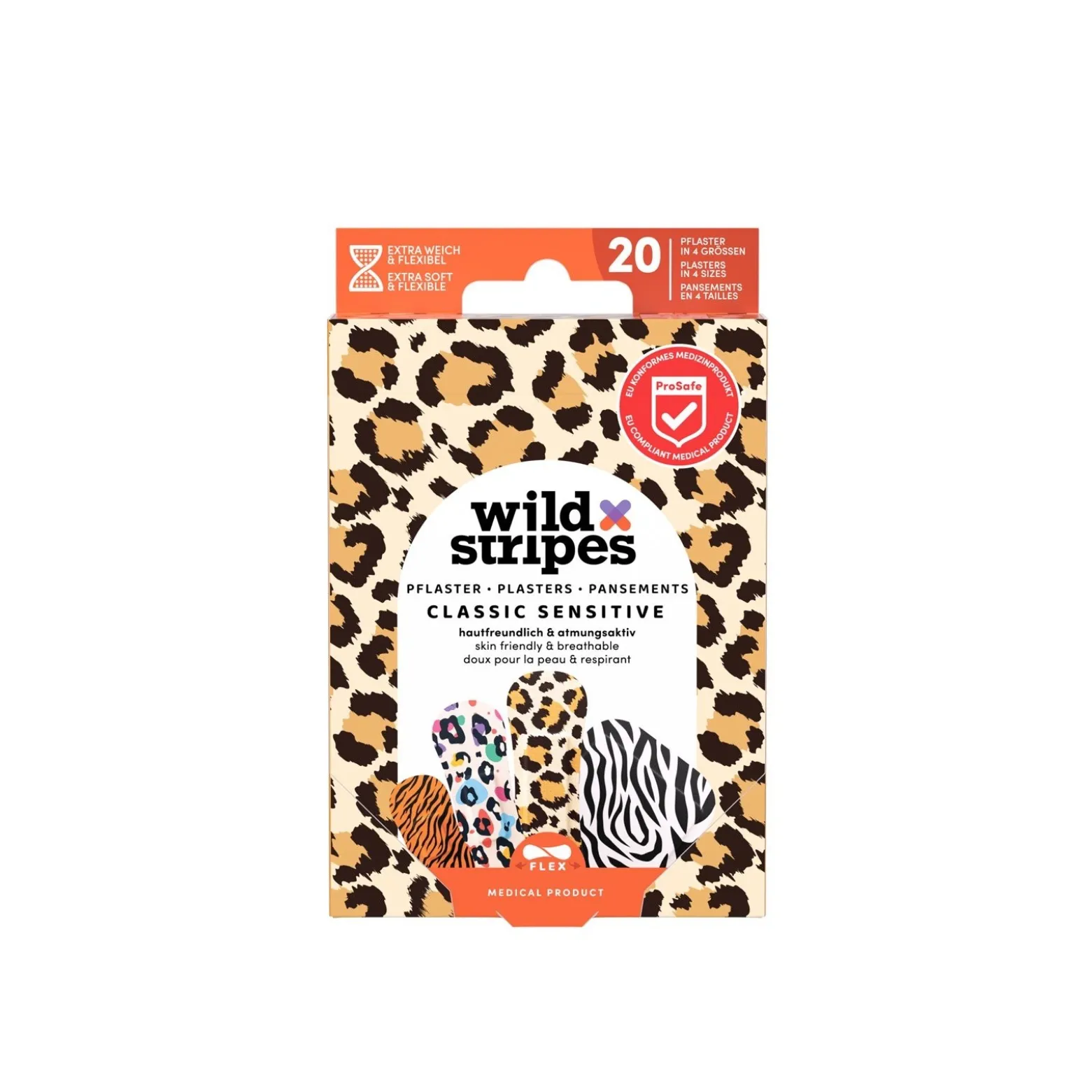Wild Stripes Classic Sensitive Plasters Animal x20