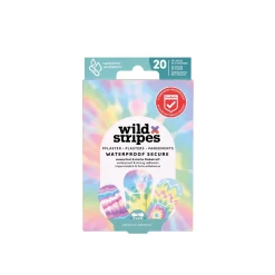 Wild Stripes Waterproof Secure Plasters Rainbow x20