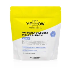 Yellow Professional Bleach On-Scalp 7 Levels Violet Bleach Powder 500g (17.6oz)