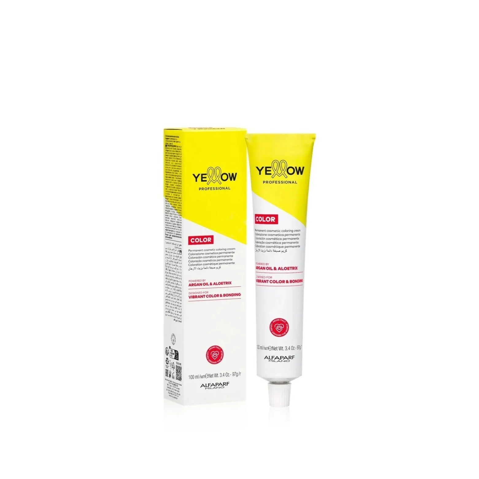 Yellow Professional Color Permanent Cosmetic Coloring Cream 7.53 Medium Mahogany Golden Blonde 100ml (3.4floz)