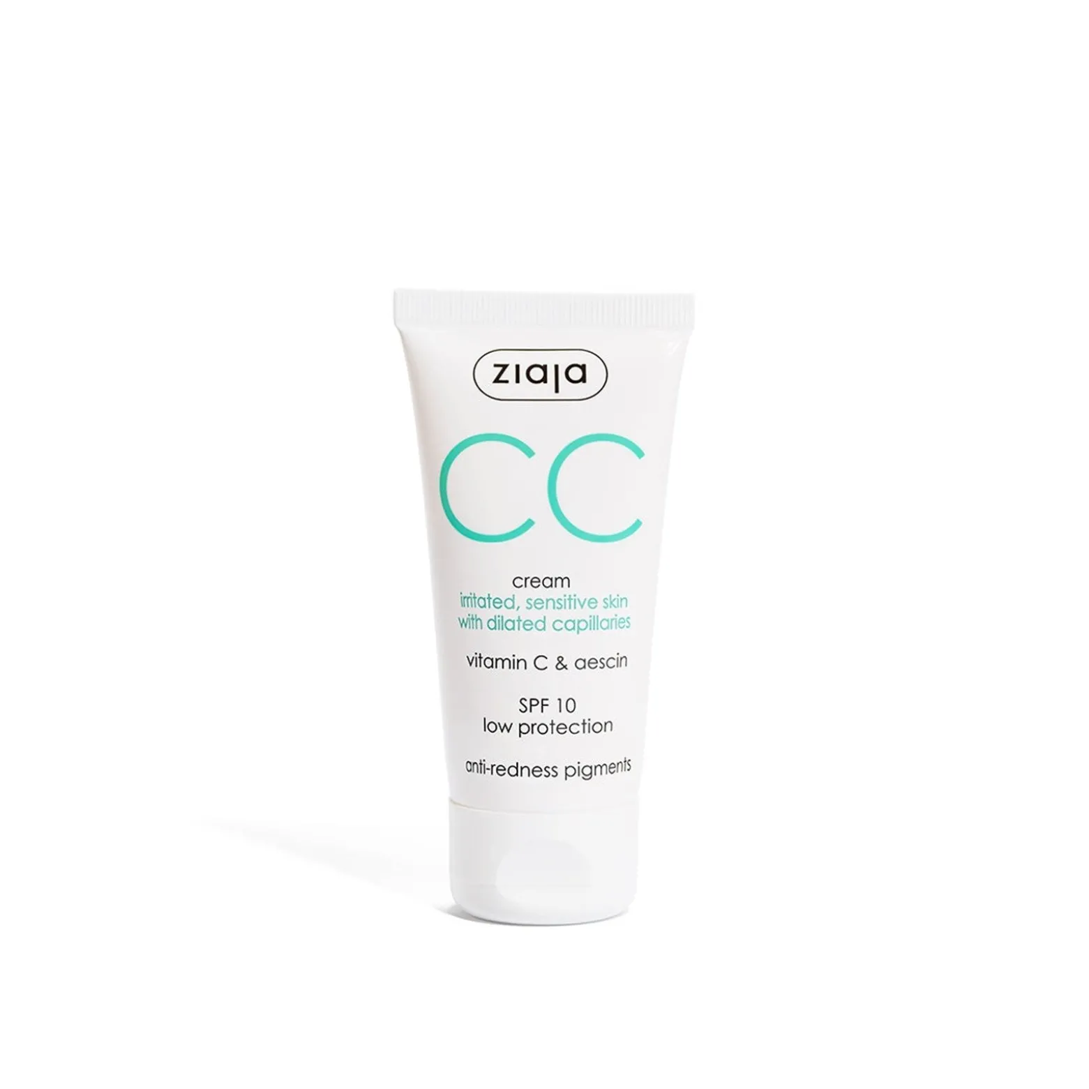 Ziaja CC Cream Irritated, Sensitive Skin with Dilated Capillaries SPF10 (1.7floz)