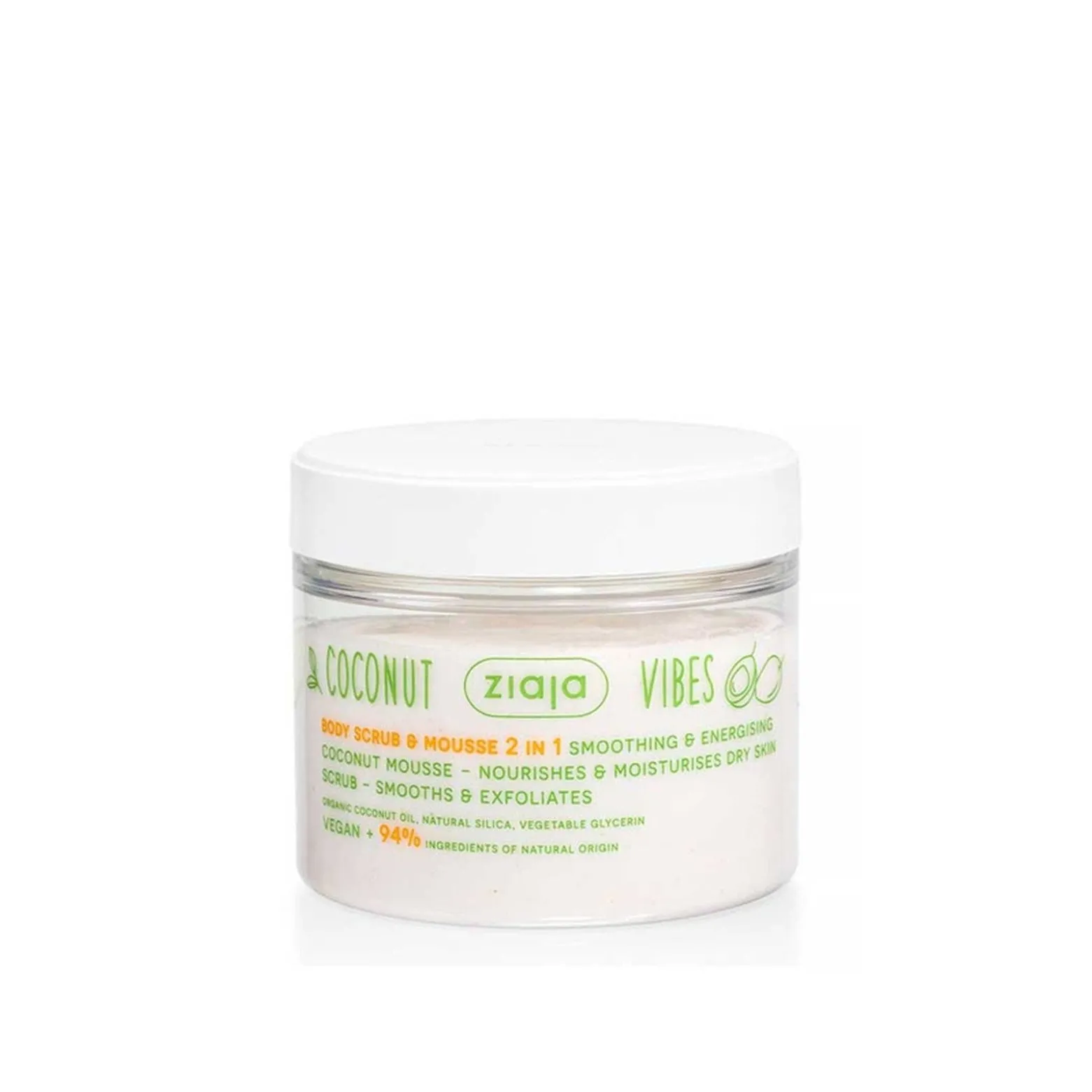 Ziaja Coconut Vibes 2-in-1 Body Scrub & Mousse 270ml (9.5floz)